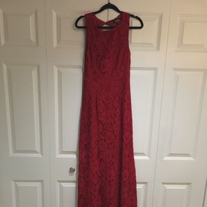 Red Lace Formal Dress
